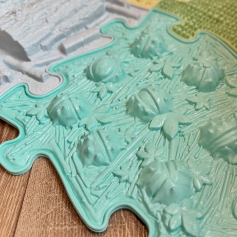 Woopie Senzorický ortopedický koberček Puzzle 8 ks – Pastelová Dúha