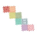 Woopie Senzorický ortopedický koberček Puzzle 8 ks – Pastelová Dúha