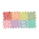 Woopie Senzorický ortopedický koberček Puzzle 8 ks – Pastelová Dúha