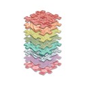 Woopie Senzorický ortopedický koberček Puzzle 8 ks – Pastelová Dúha