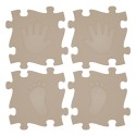 WOOPIE Mata Sensoryczna Ortopedyczna Puzzle Ręce i Nogi 16 el. - Kolor Beżowy