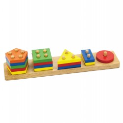 Farebné drevené bloky na triedenie Viga Toys