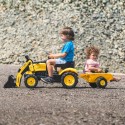 Falk Detský šliapací traktor Komatsu s lyžicou a vlečkou