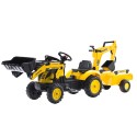 Falk Šliapací traktor Komatsu s bagrom a vlečkou – Žltý