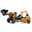 Falk Detský šliapací traktor Case – S bagrom a vlečkou pre najmenších