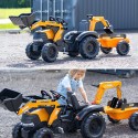 Falk Detský šliapací traktor Case CE s bagrom a vlečkou