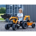 Falk Detský šliapací traktor Case CE s bagrom a vlečkou