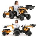Falk Detský šliapací traktor Case CE s bagrom a vlečkou