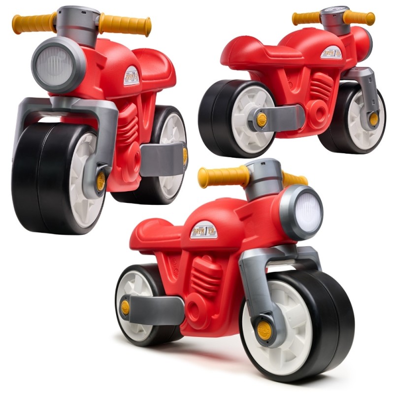 FALK Jeździk Biegowy Ciche Koła Motor Prem1er Retro Czerwony 1+