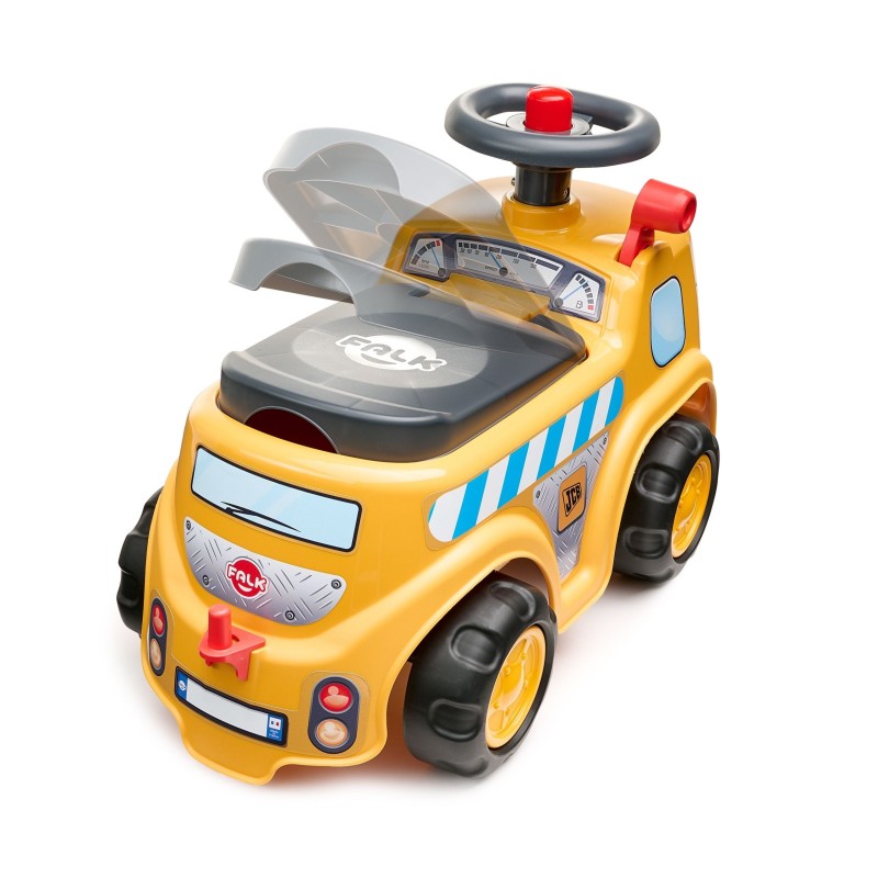 Falk Detské odrážadlo Nákladiak JCB s vlečkou