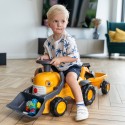Falk Detské odrážadlo traktor Komatsu – S bagrom a vlečkou pre najmenších
