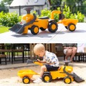 Falk Detské odrážadlo traktor Komatsu – S bagrom a vlečkou pre najmenších