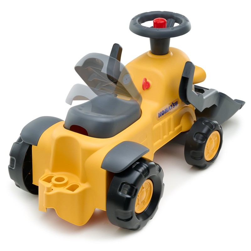 Falk Detské odrážadlo traktor Komatsu – S bagrom a vlečkou pre najmenších