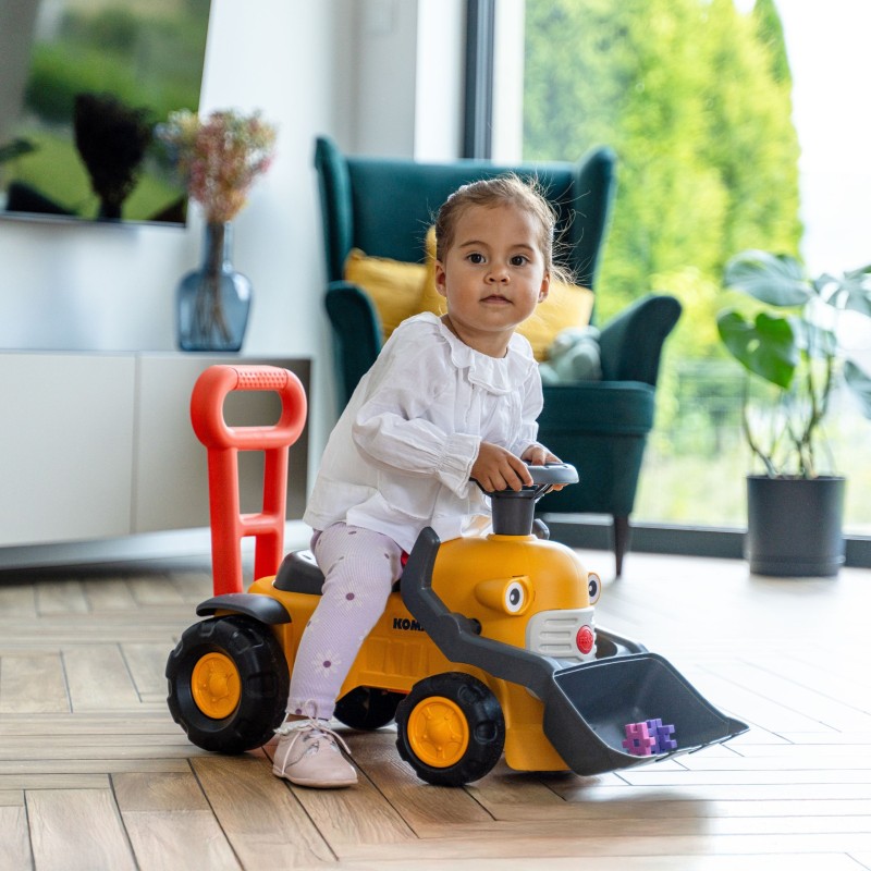 Falk Detské odrážadlo Traktor Komatsu s lyžicou