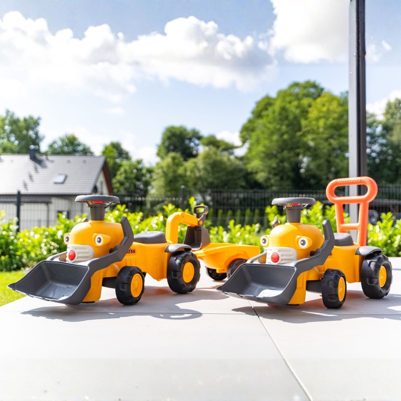 Falk Detské odrážadlo Traktor Komatsu s lyžicou