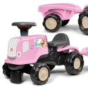 Falk Detské odrážadlo traktor Birdy Farm s vlečkou – Ružový štýl pre malé farmárky