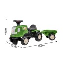 Falk Detské odrážadlo traktor Birdy Farm s vlečkou – Prvý stroj pre malých farmárov (zelený)