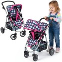 WOOPIE ROYAL Wózek dla Lalek Regulowane Siedzisko 4 Koła