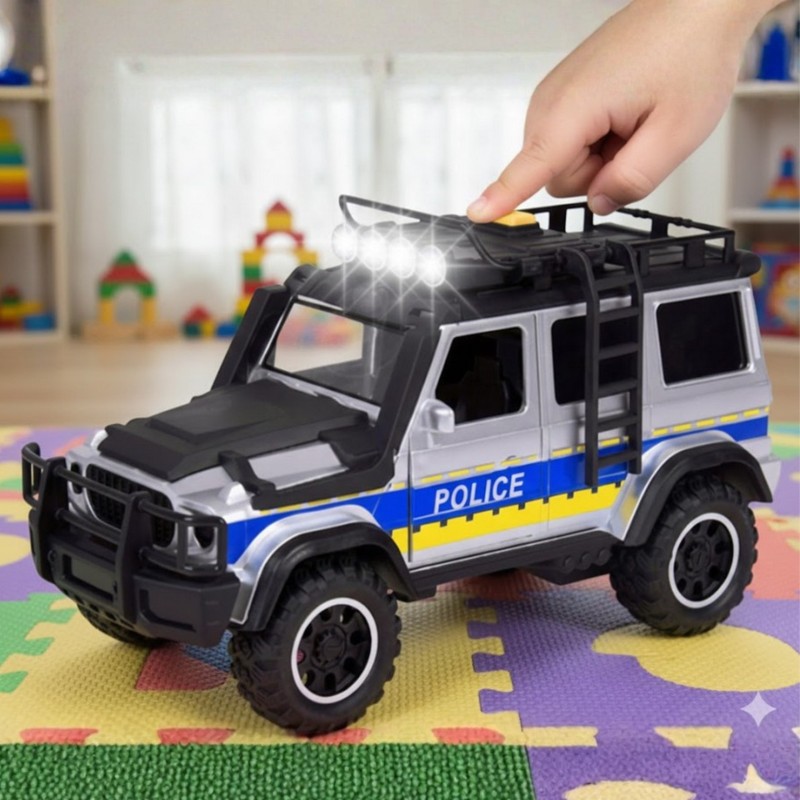 WOOPIE Zestaw Samochód Terenowy Policyjny z Przyczepą dla Konia