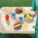 Little Tikes Záhradný domček Picnic s čarovným zvončekom – Granátovo-zelený
