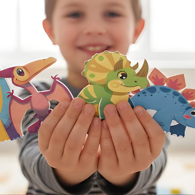 WOOPIE Magnetyczne Klocki Konstrukcyjne 7,5 cm Dino 30 el.