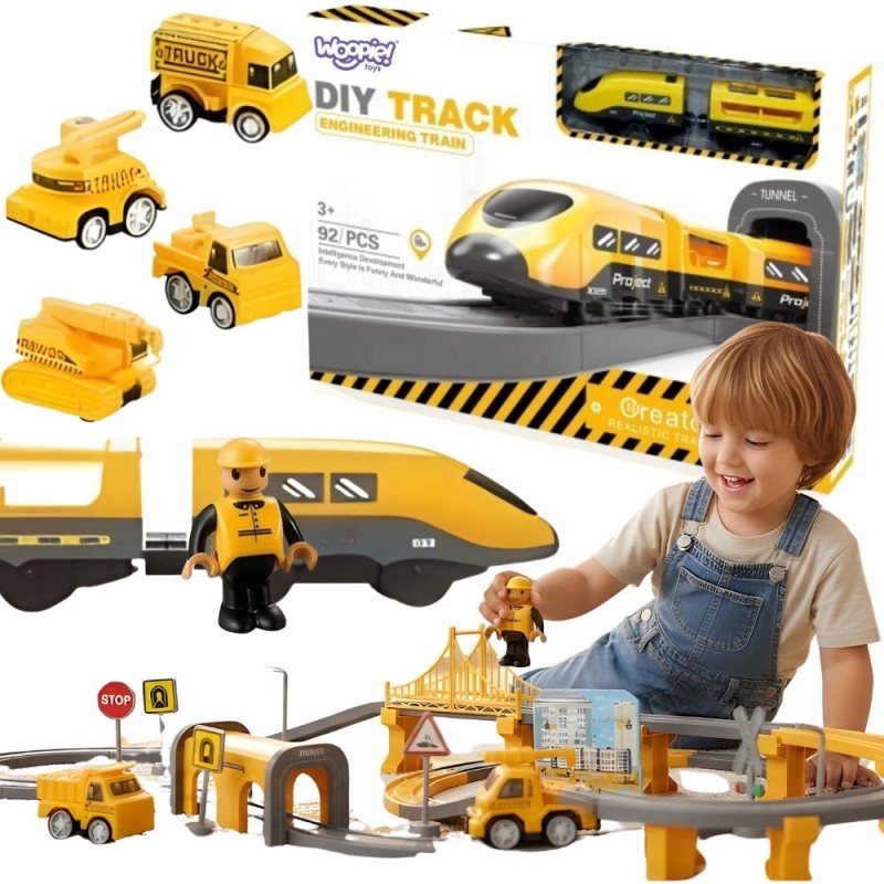 WOOPIE Kolejka Elektryczna Pendolino Zestaw 92el.