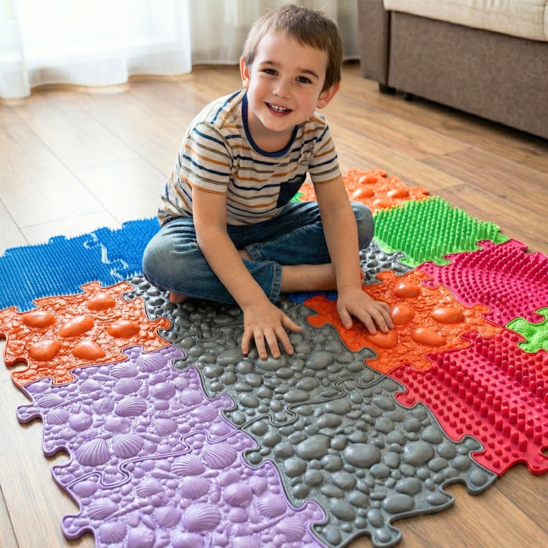 WOOPIE Mata Sensoryczna Ortopedyczna Puzzle 8 el. WERSJA-1A