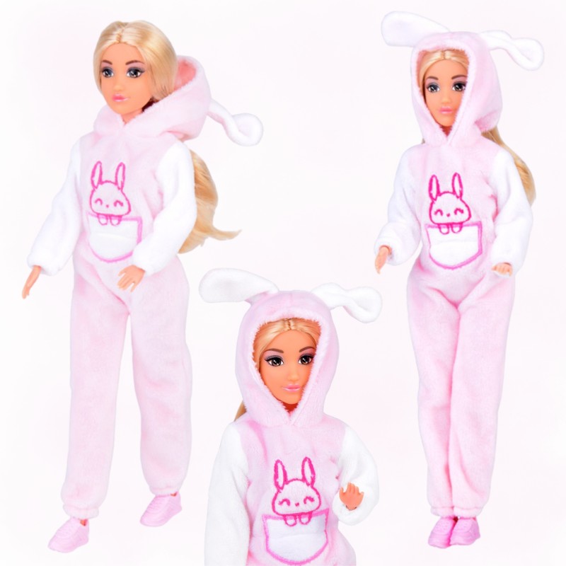 WOOPIE ROYAL Lalki Kombinezony Różowe Króliczki Zestaw 2szt.