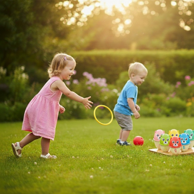 WOOPIE Kręgle Dla Dzieci Kolorowe Misie 3w1