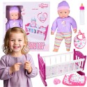 WOOPIE ROYAL Zestaw XL Opiekunka Lalka Jednorożec z Kołyską i Zestawem do Karmienia