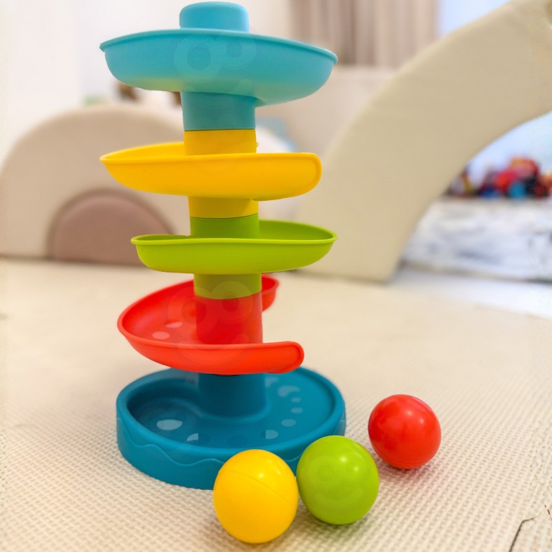 WOOPIE BABY Kulodrom Tor Kulkowy Zestaw Spirala + 3 Kulki