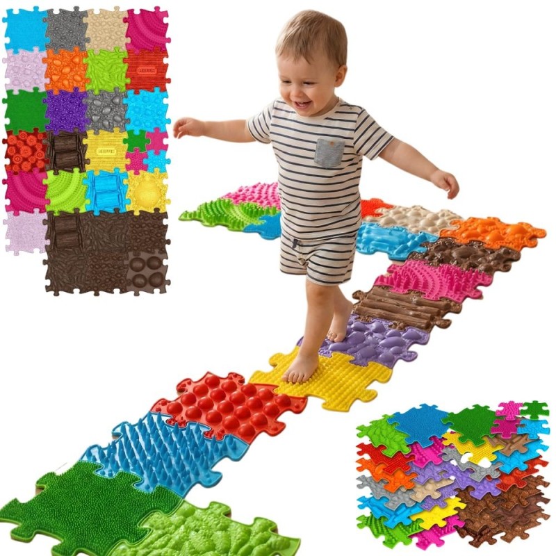 WOOPIE Mata Sensoryczna Ortopedyczna Royal Puzzle 26 el. + 4 małe