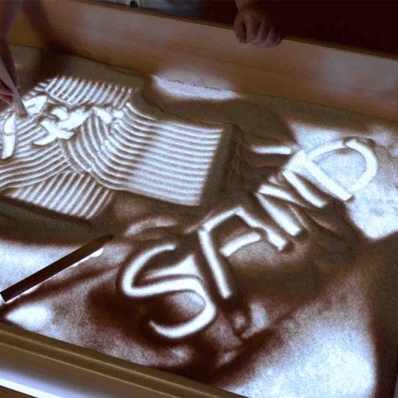 Masterkidz Pravouhlá tácka na piesok – Senzorická mágia na svetelnom paneli