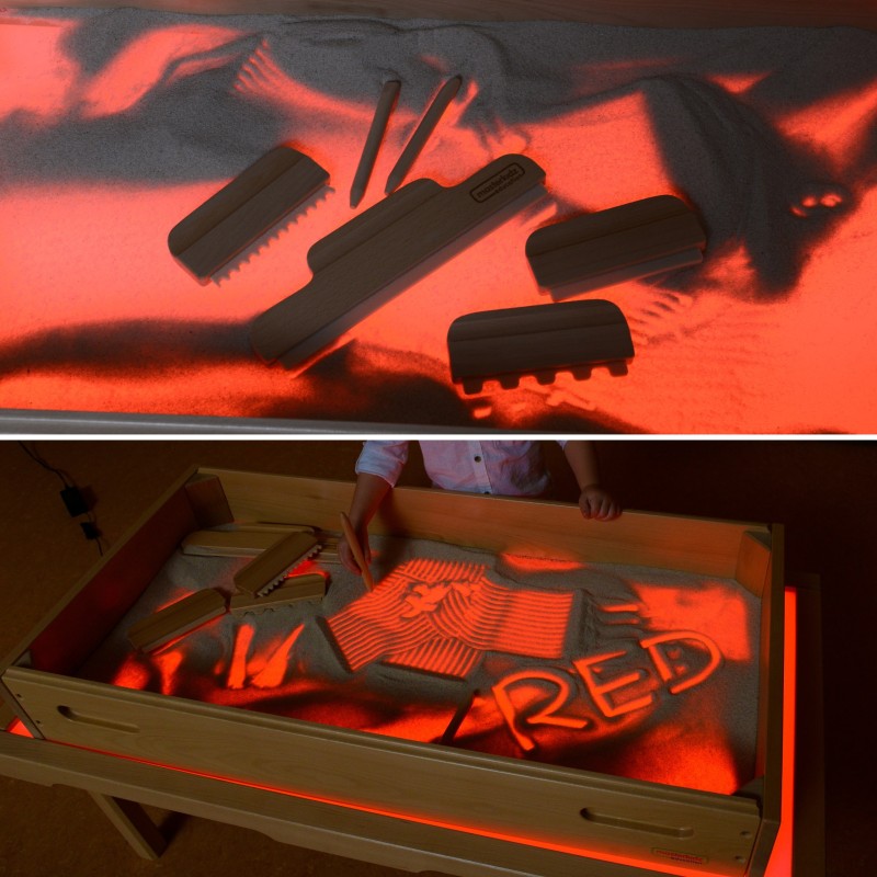 Masterkidz Pravouhlá tácka na piesok – Senzorická mágia na svetelnom paneli