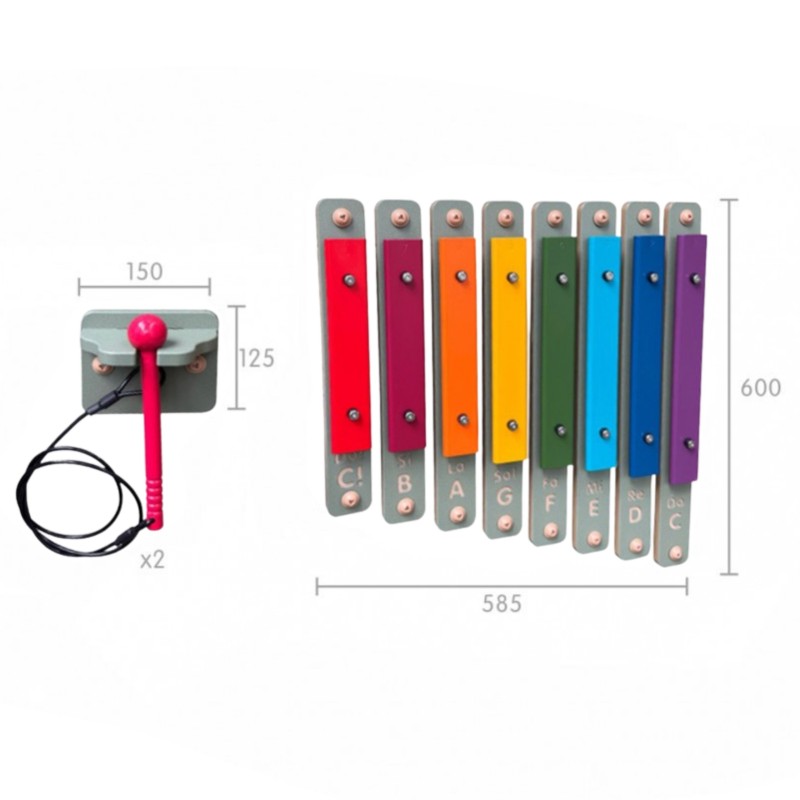 Masterkidz Nástenný xylofón na tabuľu STEM – Farebný svet tónov a rytmu