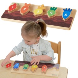 Masterkidz Drevený edukačný záhon – Farby, čísla a zelenina pre malých záhradníkov