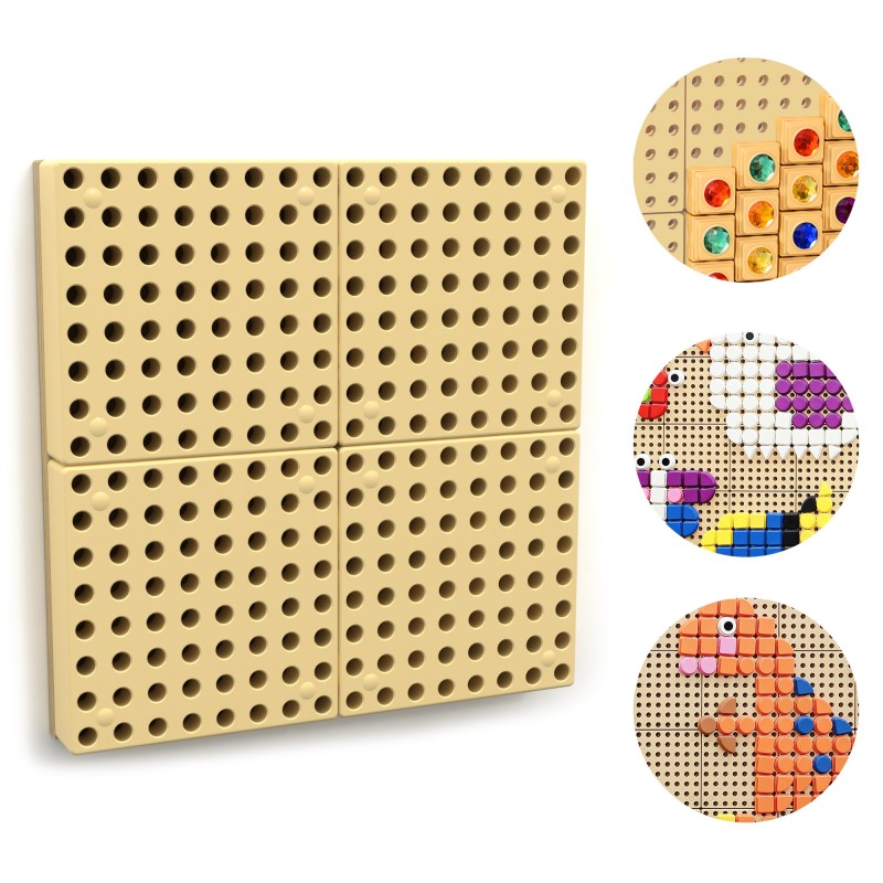 MASTERKIDZ Panel Ścienny Tablica Naukowa Kreatywna STEM + Panel Monatażowy  40 x 40 (cm)