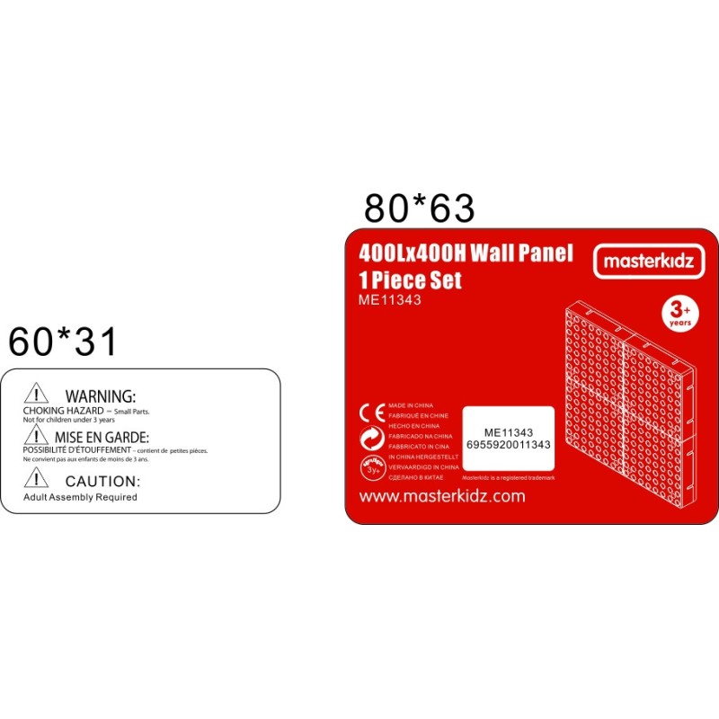 MASTERKIDZ Panel Ścienny Tablica Naukowa Kreatywna STEM + Panel Monatażowy  40 x 40 (cm)