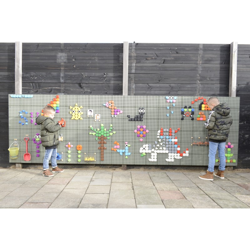 MASTERKIDZ Panel Ścienny Tablica Naukowa Kreatywna STEM Tablica na zewnątrz Outdoor + Panel Monatażowy 120x80cm