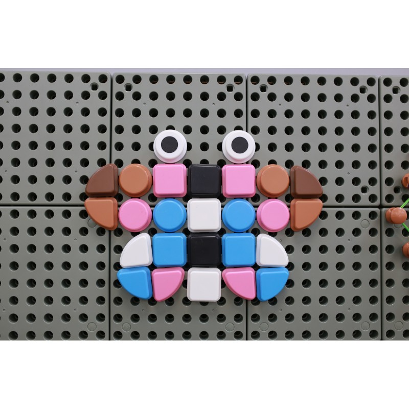 MASTERKIDZ Zestaw Kołeczki w kształcie figur geometrycznych 64szt do tablic STEM