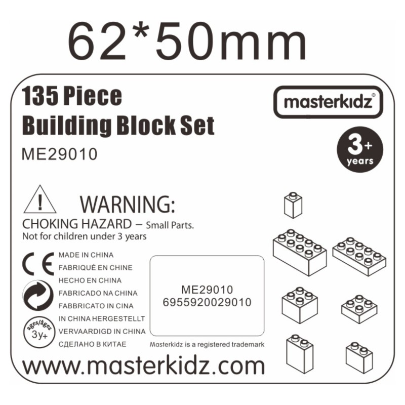 Masterkidz Stavebnica pre STEM tabuľu (135 ks + 4 podložky) – Kreatívne 3D stavanie