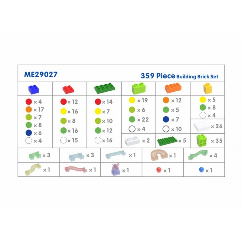 MASTERKIDZ Zestaw Klocków Konstrukcyjnych Tor Kulkowy STEM 359 el.