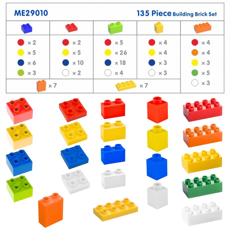MASTERKIDZ Zestaw Klocków Konstrukcyjnych STEM 135 el. z Nakładką na Panel 4 szt.