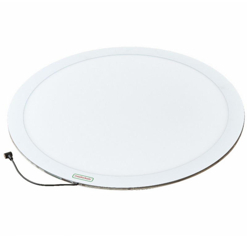 MASTERKIDZ Okrągły Panel Świetlny LED Kolorowy + Klocki Montessori Mozaika 140 el.