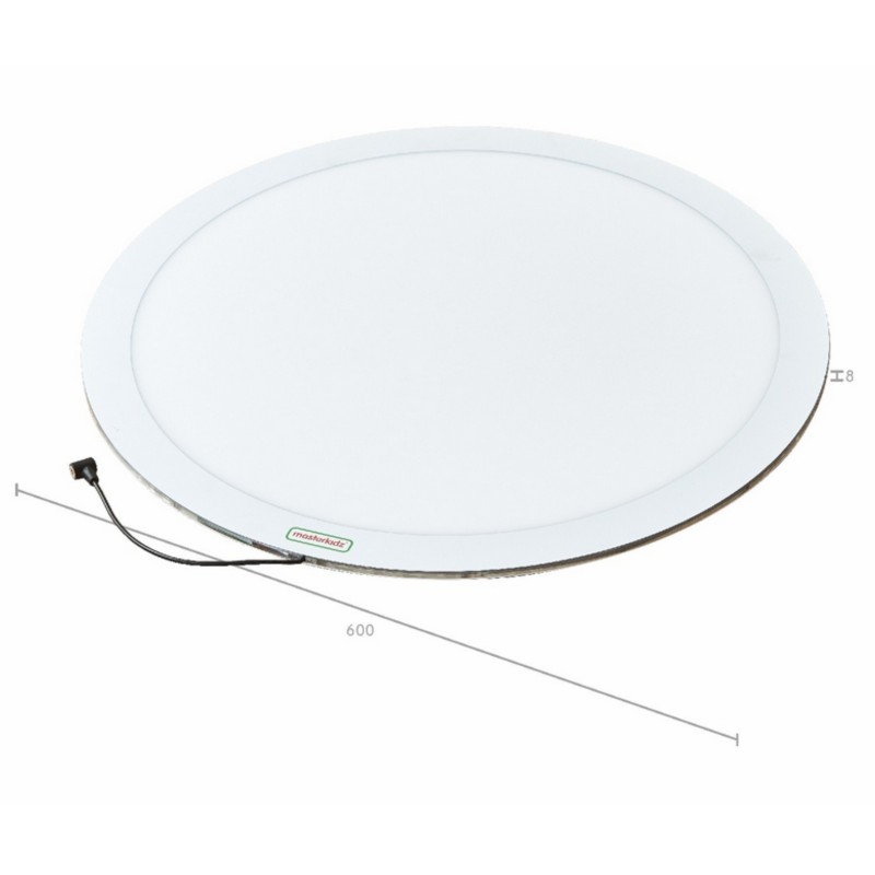 MASTERKIDZ Okrągły Panel Świetlny LED Kolorowy + Klocki Montessori Mozaika 140 el.