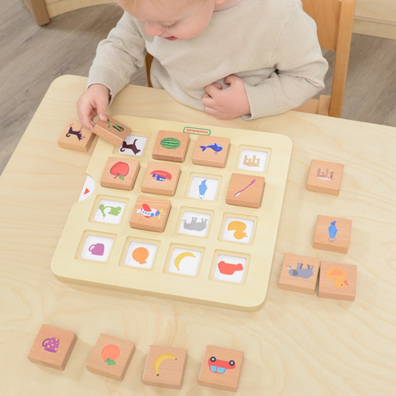 MASTERKIDZ Gra Dopasuj Cienie Łączenie w Pary Rozpoznawanie Przedmiotów Montessori