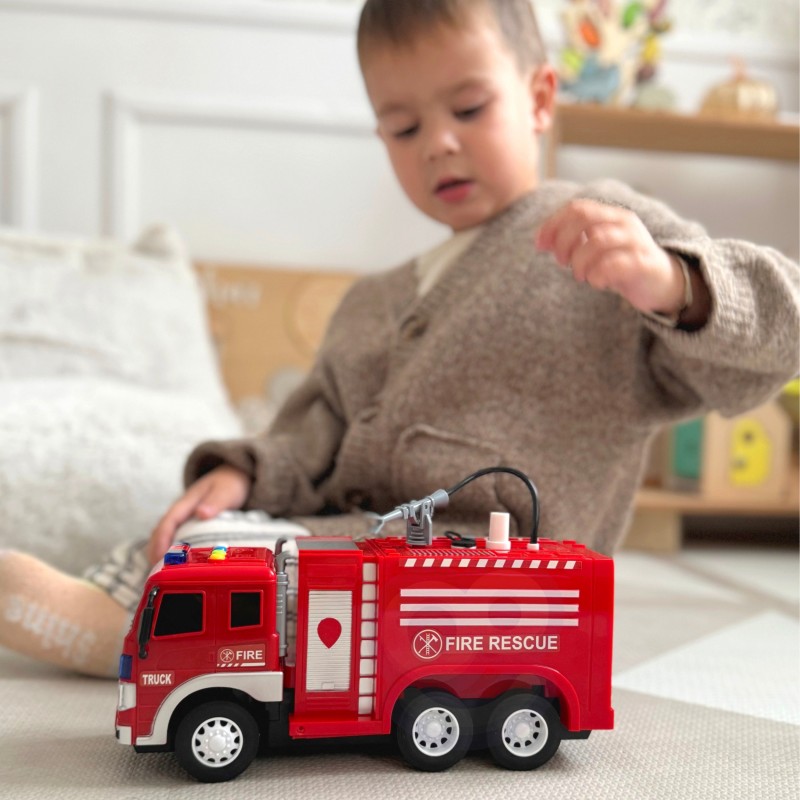 WOOPIE Zdalnie Sterowane Auto Wóz Strażacki RC Funkcja Pryskania Wodą