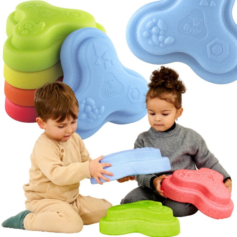 BIG Senzorické kamene Happy – Sada na rovnováhu a motorický rozvoj