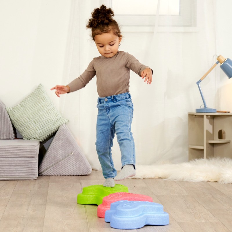 BIG Senzorické kamene Happy – Sada na rovnováhu a motorický rozvoj