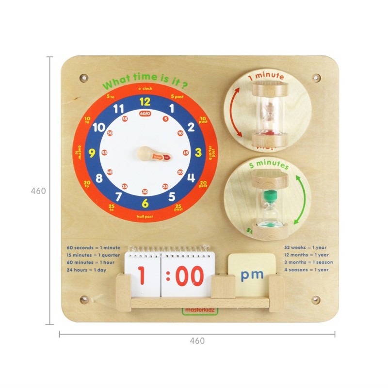 Masterkidz Nástenná edukačná tabuľa Hodiny Flex – Naučte sa čas hravo a efektívne